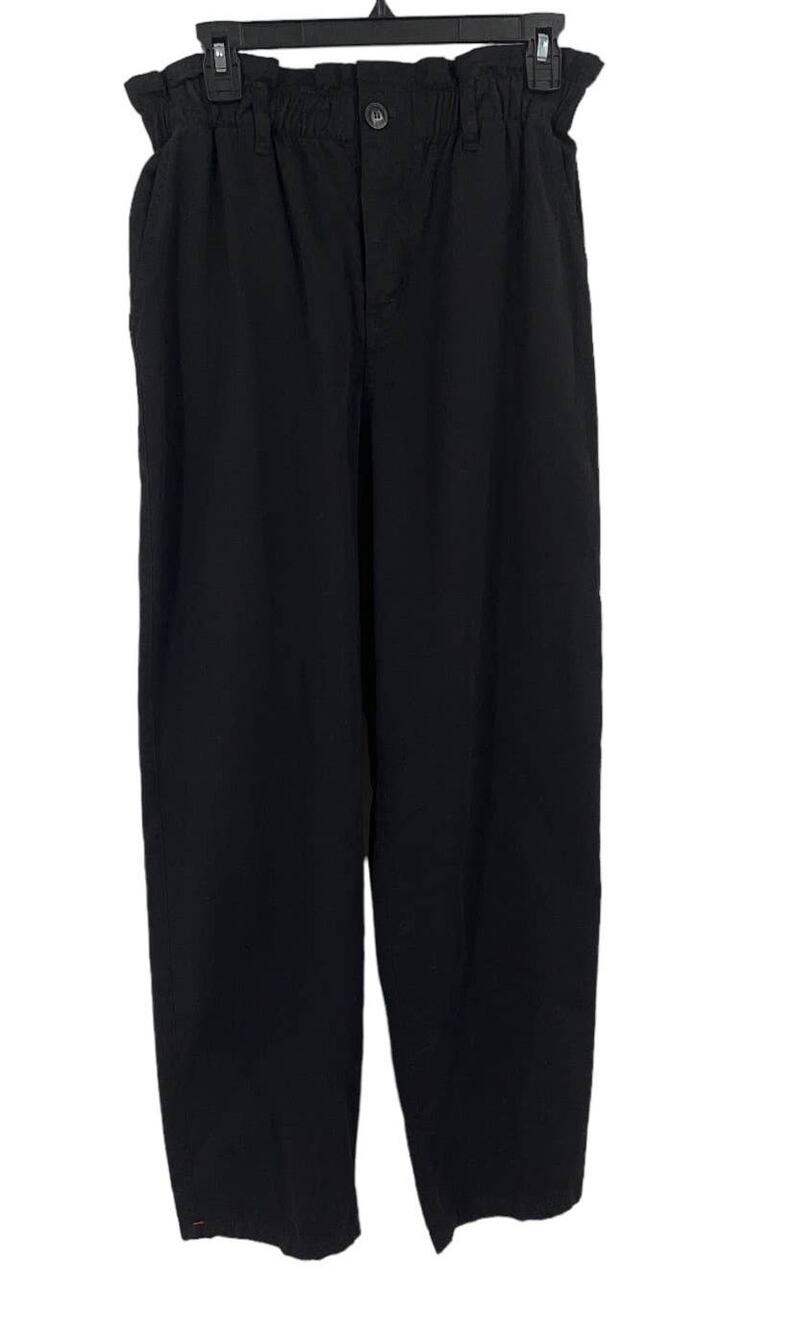 Xirena Pans Cotton Twill Paper Bag Ankle Pants Black size Medium M - Picture 1 of 4